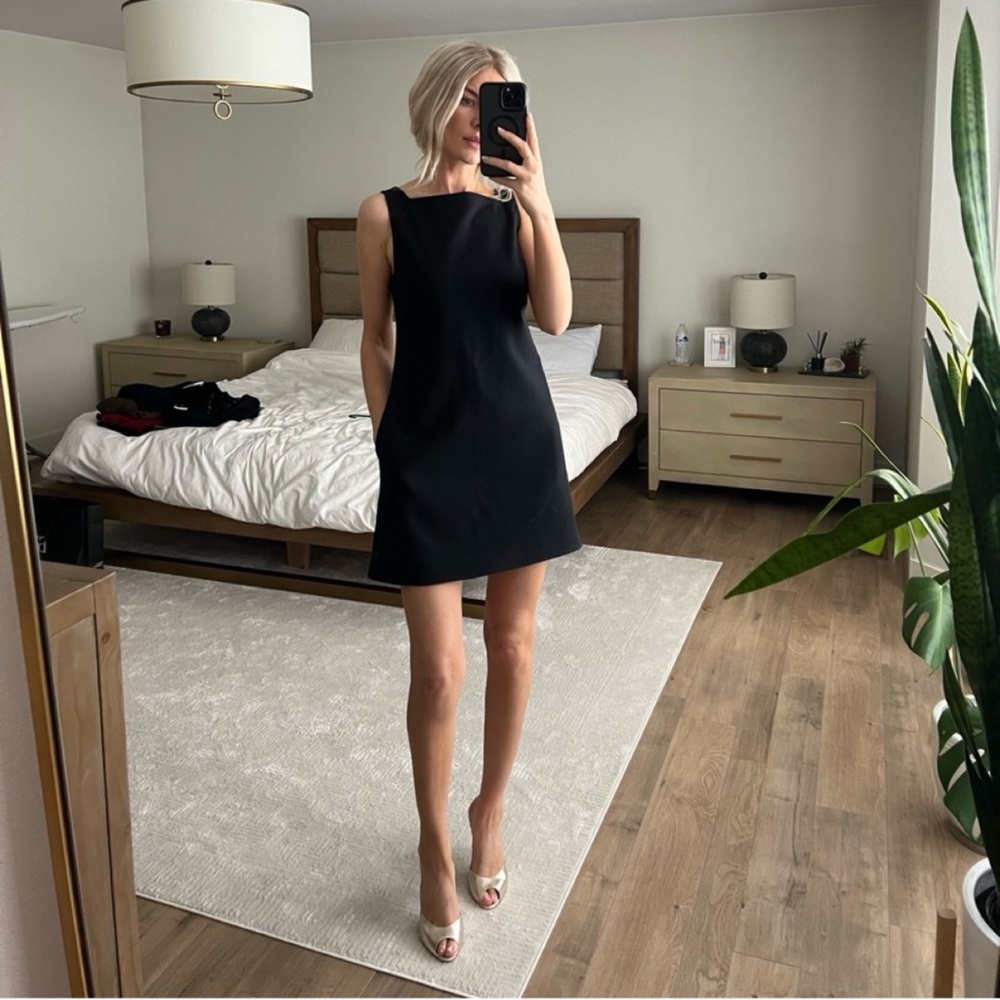 NWT Theory Black Linen Blend LBD size 6